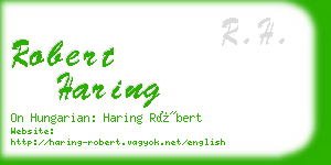 robert haring business card